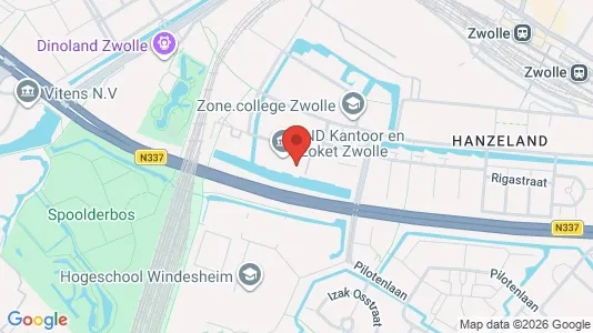 Kantorruimte for rent i Zwolle - kort over placeringen
