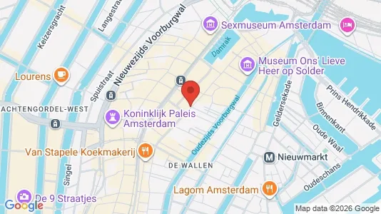 Kantorruimte for rent i Amsterdam Centrum - kort over placeringen