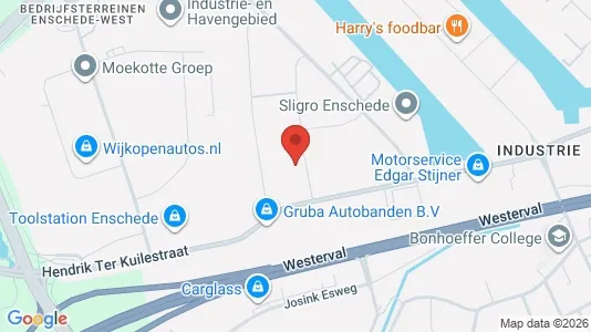 Bedrijfsruimtes for rent i Enschede - kort over placeringen