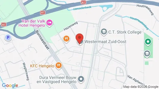 Bedrijfsruimtes for rent i Hengelo - kort over placeringen