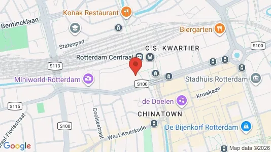 Kantorruimte for rent i Rotterdam Centrum - kort over placeringen