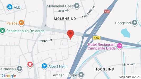 Kantorruimte for rent i Breda - kort over placeringen