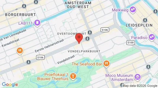 Kantorruimte for rent i Amsterdam Oud-West - kort over placeringen