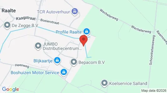 Bedrijfsruimtes for rent i Raalte - kort over placeringen