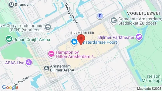 Kantorruimte for rent i Amsterdam-Zuidoost - kort over placeringen
