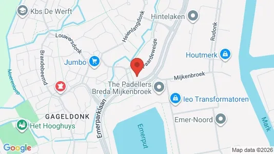 Kantorruimte for rent i Breda - kort over placeringen