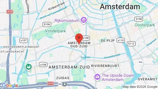 Kantorruimte for rent i Amsterdam Oud-Zuid - kort over placeringen