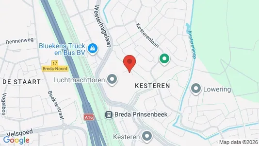 Kantorruimte for rent i Breda - kort over placeringen