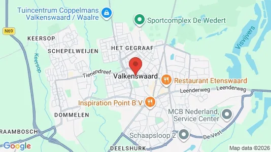 Winkels for rent i Valkenswaard - kort over placeringen
