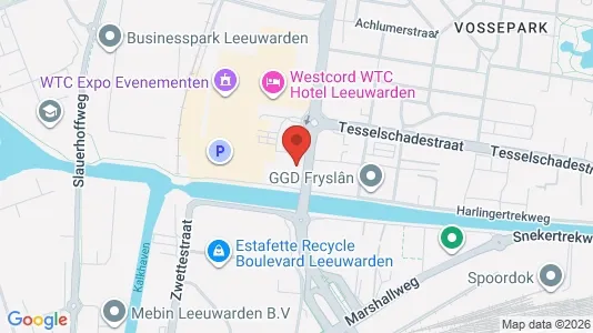 Kantorruimte for rent i Leeuwarden - kort over placeringen