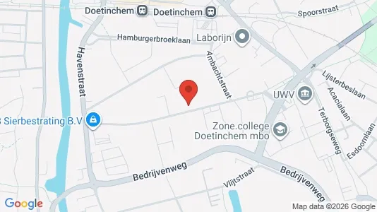 Magazijnen for rent i Doetinchem - kort over placeringen