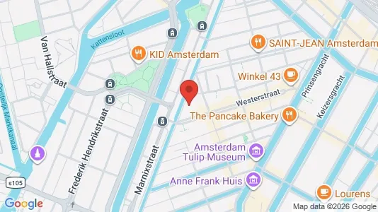 Coworking spaces for rent i Amsterdam Centrum - kort over placeringen