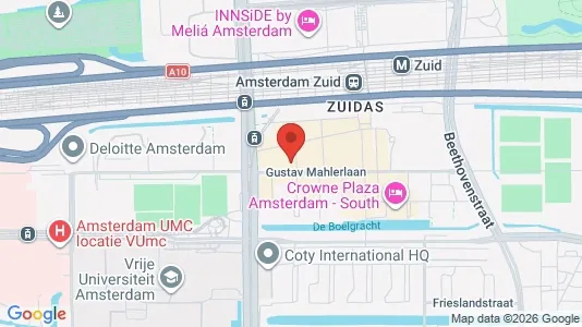 Coworking spaces for rent i Amsterdam Zuideramstel - kort over placeringen