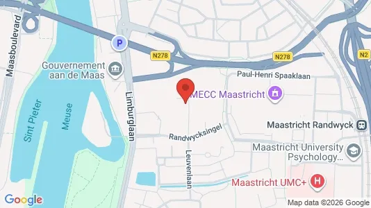 Kantorruimte for rent i Maastricht - kort over placeringen