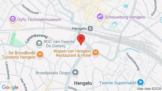 Kantorruimte for rent i Hengelo - kort over placeringen