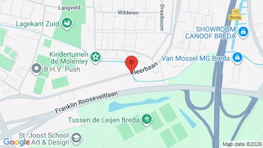 Kantorruimte for rent i Breda - kort over placeringen