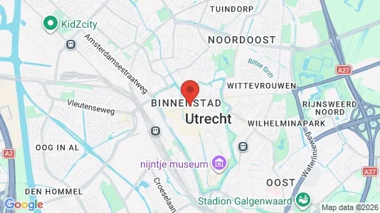 Winkels for sale i Utrecht Binnenstad - kort over placeringen