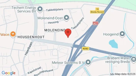 Kantorruimte for rent i Breda - kort over placeringen