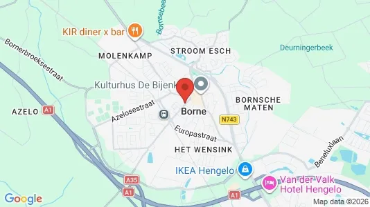 Kantorruimte for rent i Borne - kort over placeringen