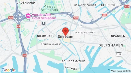 Bedrijfsruimtes for rent i Schiedam - kort over placeringen