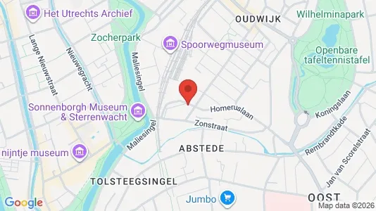Kantorruimte for sale i Utrecht Oost - kort over placeringen
