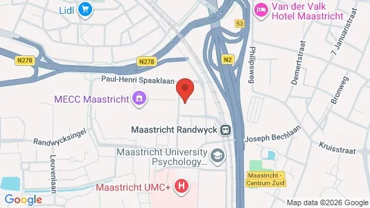 Kantorruimte for rent i Maastricht - kort over placeringen