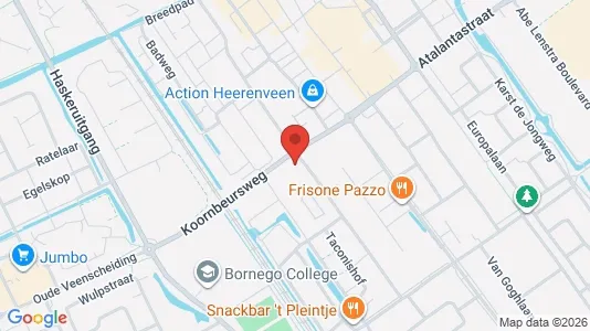 Kantorruimte for rent i Heerenveen - kort over placeringen