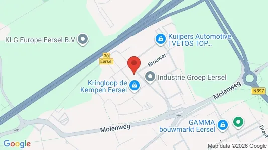 Kantorruimte for rent i Eersel - kort over placeringen