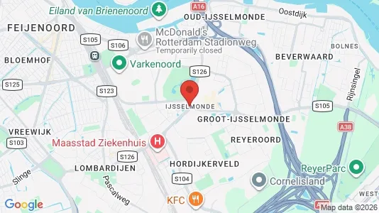 Kantorruimte for rent i Rotterdam IJsselmonde - kort over placeringen