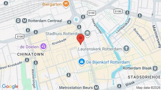 Kantorruimte for rent i Rotterdam Centrum - kort over placeringen