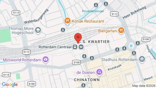Kantorruimte for rent i Rotterdam Centrum - kort over placeringen