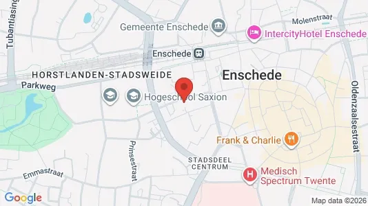 Bedrijfsruimtes for rent i Enschede - kort over placeringen