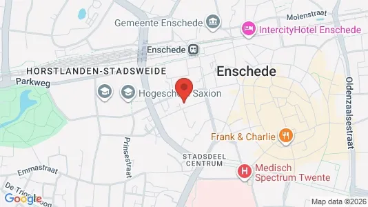 Bedrijfsruimtes for rent i Enschede - kort over placeringen