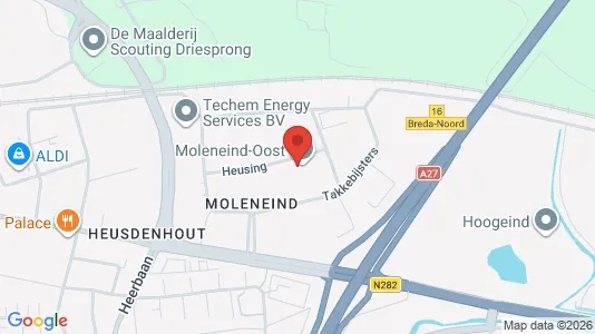 Kantorruimte for rent i Breda - kort over placeringen