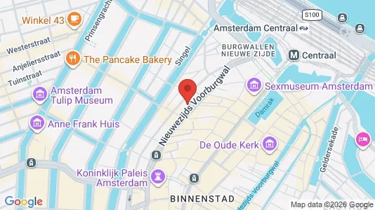 Kantorruimte for rent i Amsterdam Centrum - kort over placeringen