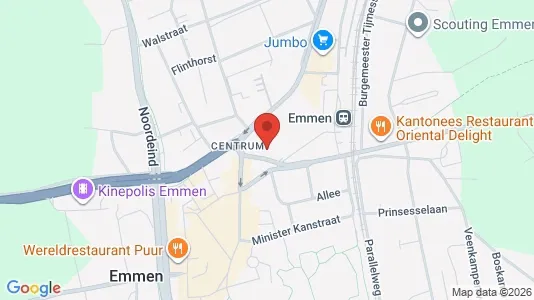 Kantorruimte for rent i Emmen - kort over placeringen