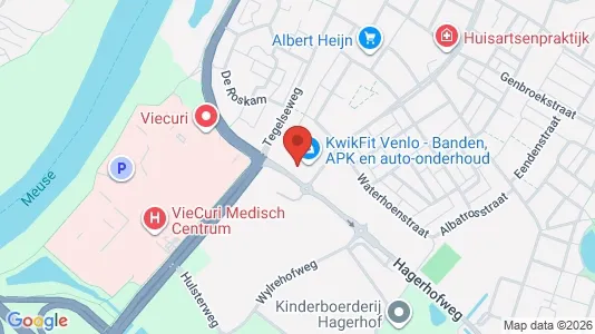 Bedrijfsruimtes for rent i Venlo - kort over placeringen