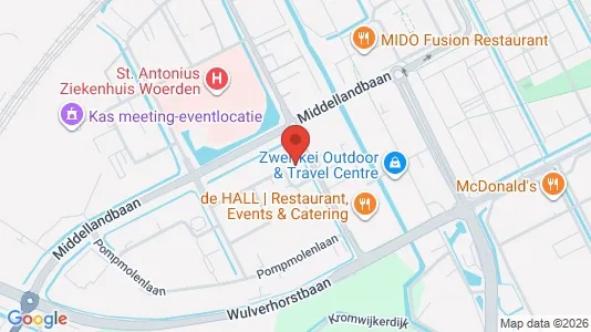Kantorruimte for rent i Woerden - kort over placeringen