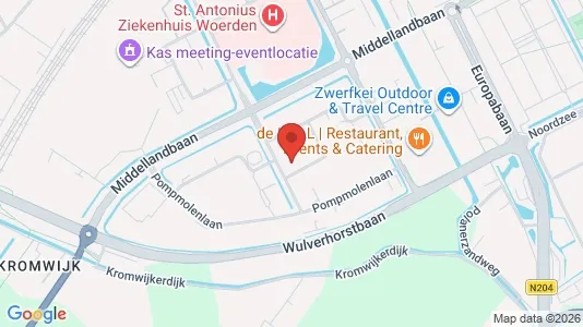 Kantorruimte for rent i Woerden - kort over placeringen