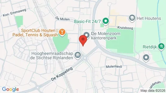 Kantorruimte for rent i Houten - kort over placeringen