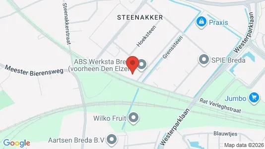 Kantorruimte for rent i Breda - kort over placeringen