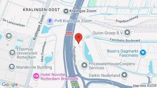 Kantorruimte for rent i Rotterdam Prins Alexander - kort over placeringen