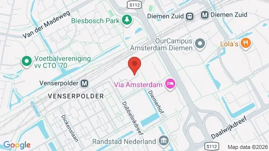 Kantorruimte for rent i Diemen - kort over placeringen