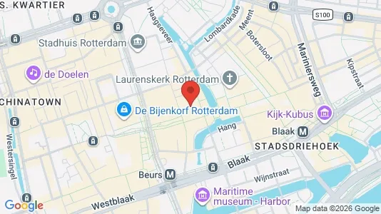 Kantorruimte for rent i Rotterdam Centrum - kort over placeringen