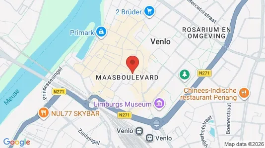 Bedrijfsruimtes for rent i Venlo - kort over placeringen