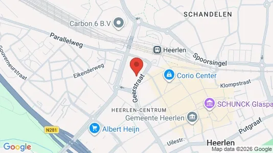 Bedrijfsruimtes for rent i Heerlen - kort over placeringen