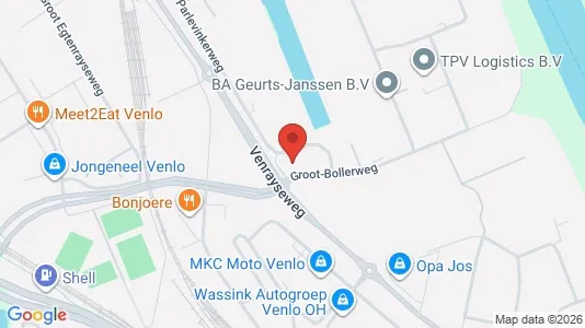 Bedrijfsruimtes for rent i Venlo - kort over placeringen