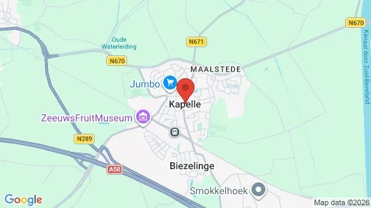 Horeca panden for rent i Kapelle - kort over placeringen