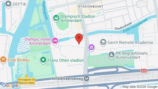 Kantorruimte for rent i Amsterdam Oud-Zuid - kort over placeringen