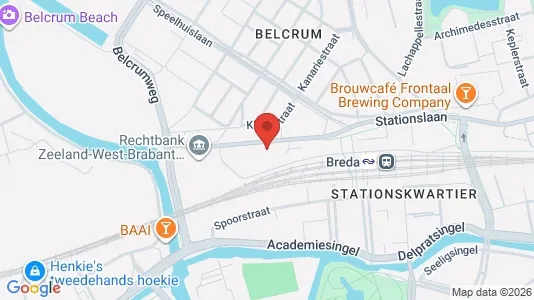 Kantorruimte for rent i Breda - kort over placeringen